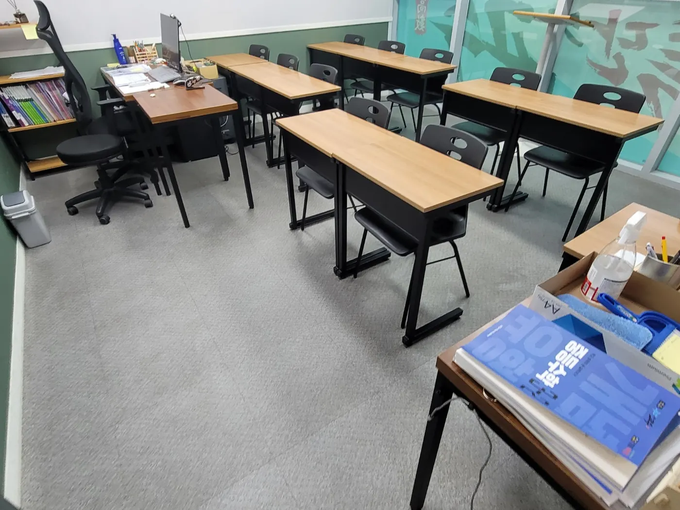 강의실 마감 — 지산면 학원청소 현장