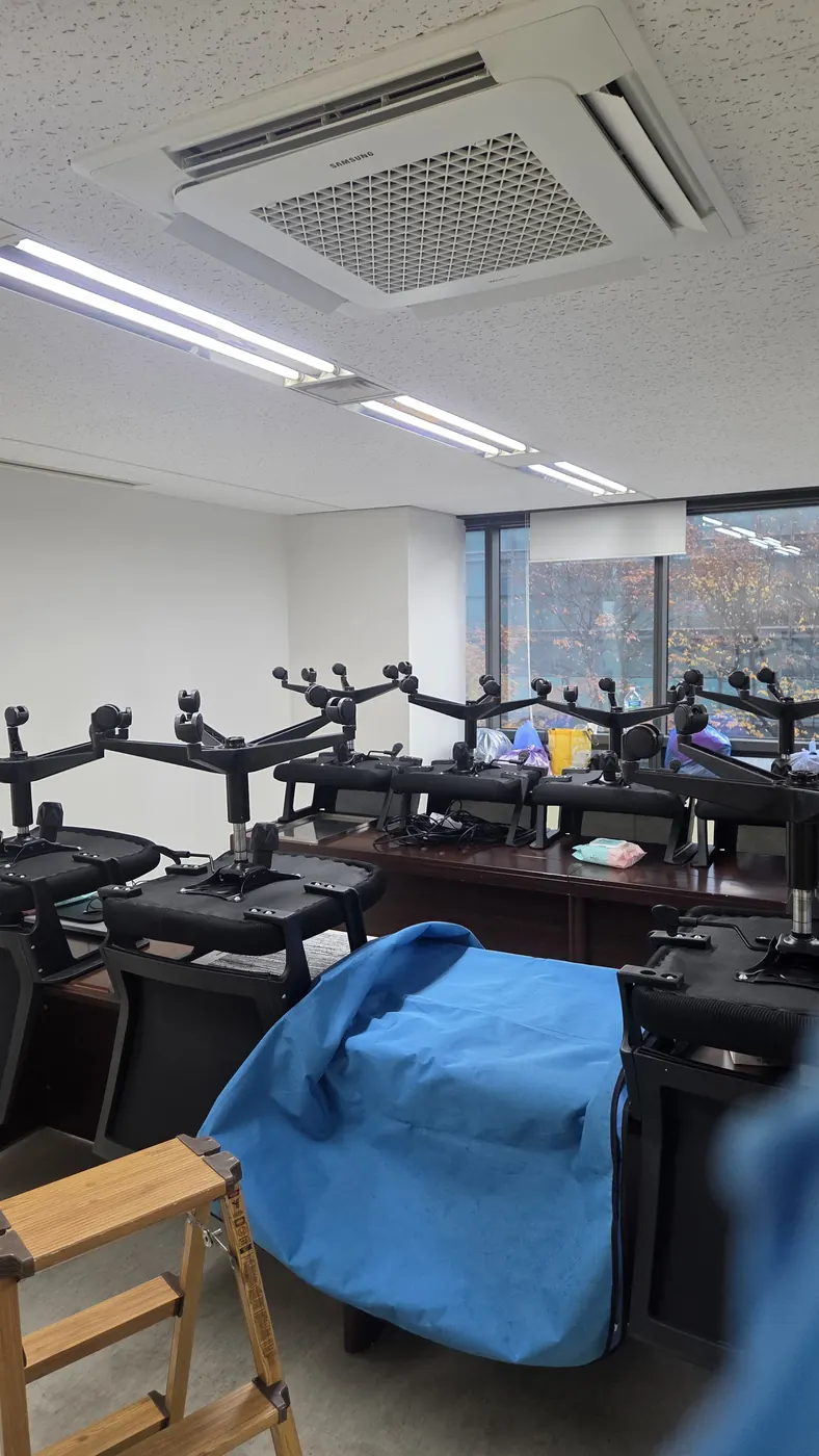 물받이 설치 — 함평군 에어컨청소 현장