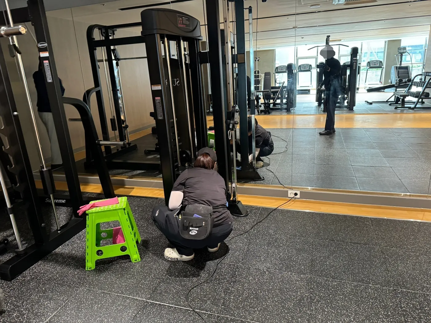 운동기구 관리 — 화순군 헬스장청소 현장