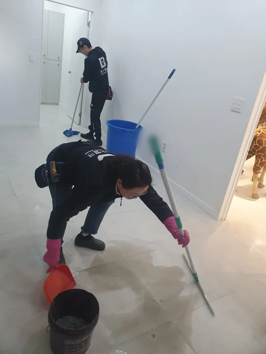 세정 진행 — 여수시 병원청소 현장