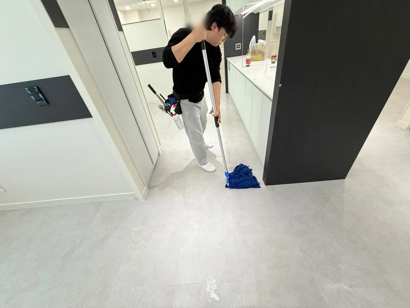 작업 진행 — 광양시 상가청소 현장
