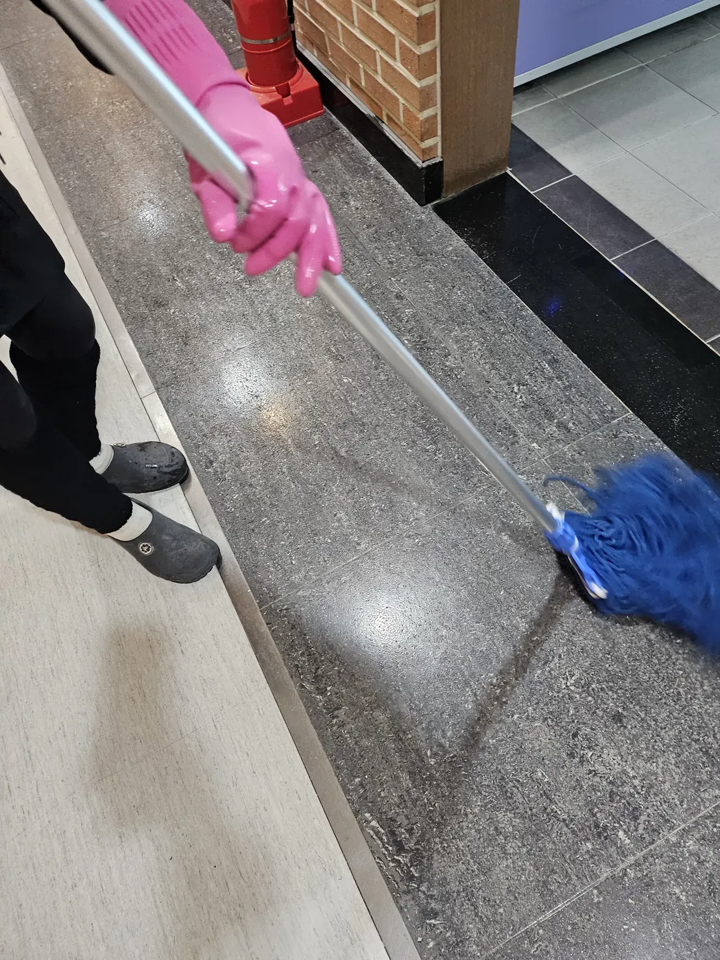 세정 진행 — 고흥군 학교청소 현장